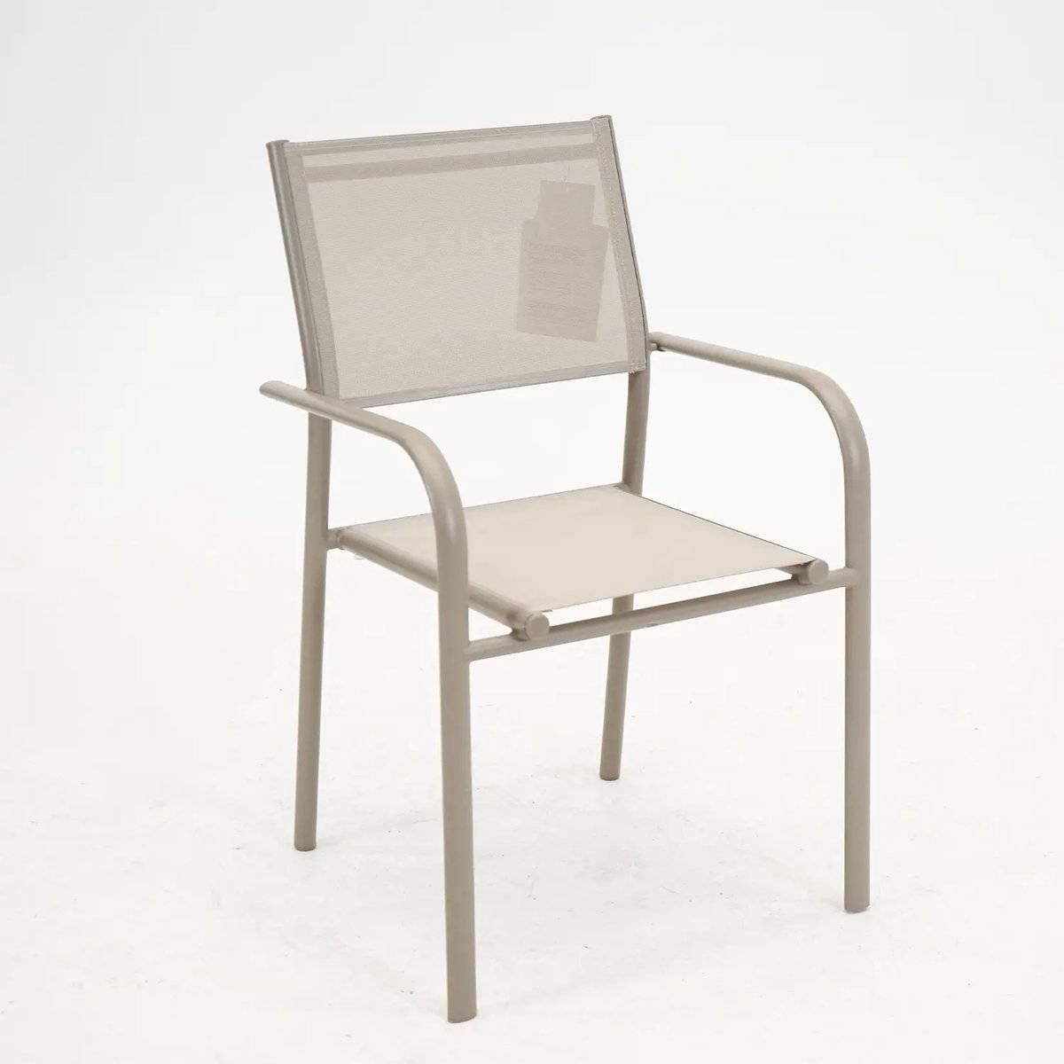 Proloisirs - Fauteuil Empilable Duca - Aluminium et TPEP - Sand et Sand