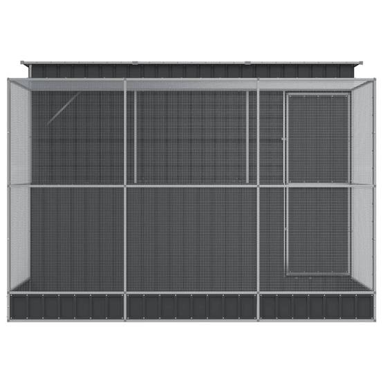 Cage Oiseaux Extérieure Acier Galvanisé 290x303cm Argent - ComfortXL Outdoor Living - Image 4