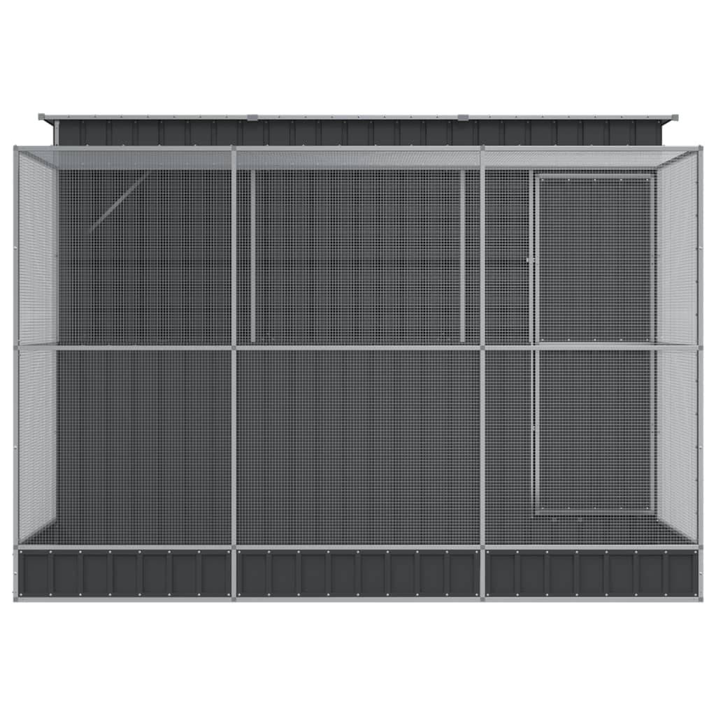 Cage Oiseaux Extérieure Acier Galvanisé 290x303cm Argent - ComfortXL Outdoor Living - Image 4