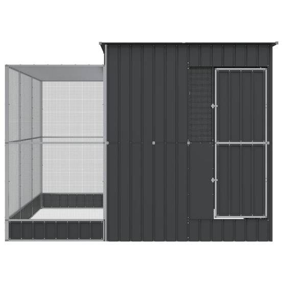 Cage Oiseaux Extérieure Acier Galvanisé 290x303cm Argent - ComfortXL Outdoor Living - Image 3