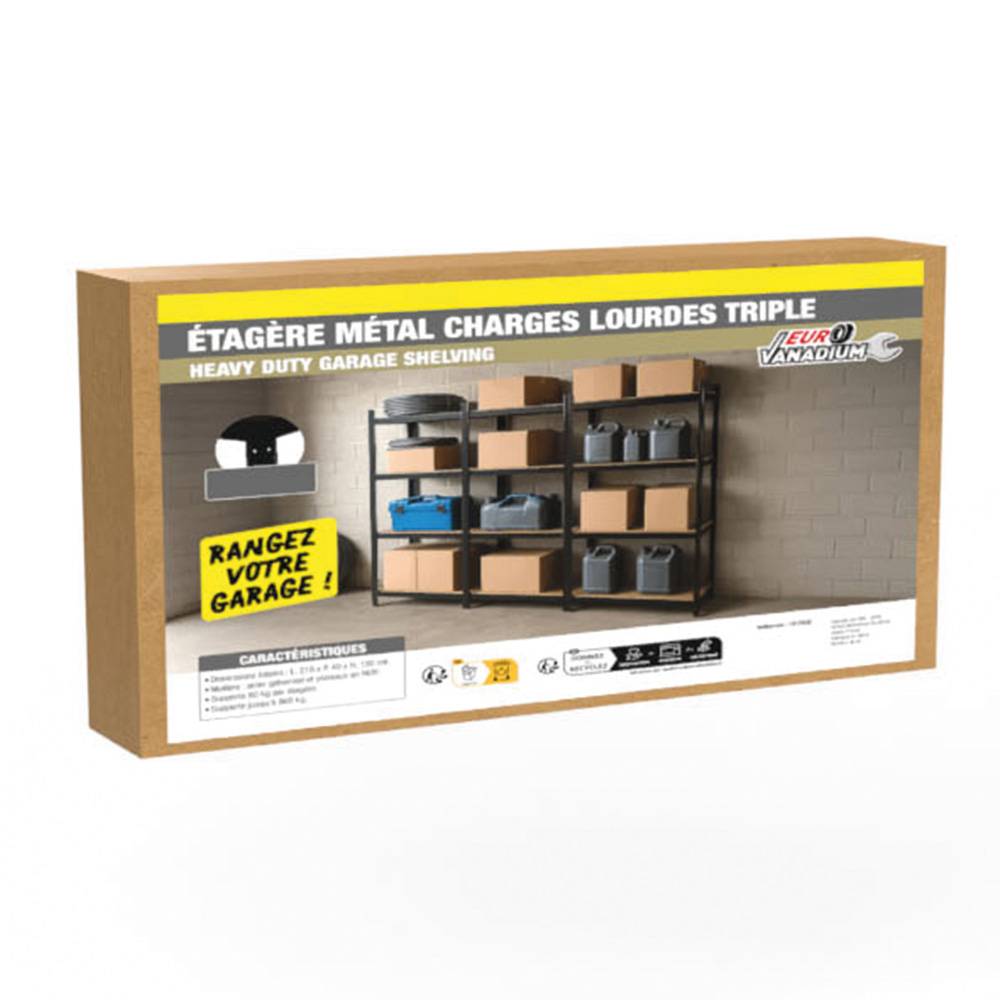 EURO VANADIUM - Triple Éères de rangement Charges Lourdes
