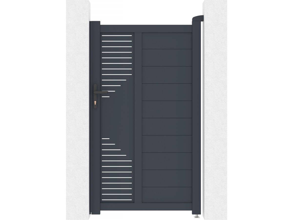 Portillon En Aluminium "jean" - 100 X 173 Cm - Anthracite -habitat Et Jardin - Image 1