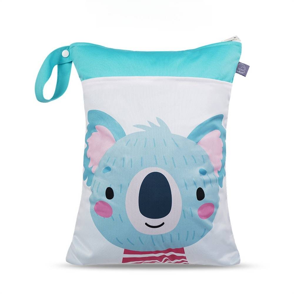 Sac à Langer Imperméable 30x40 cm - Double Compartiment Zip - Organisation Hygiénique pour Couches - Lytech - Image 1