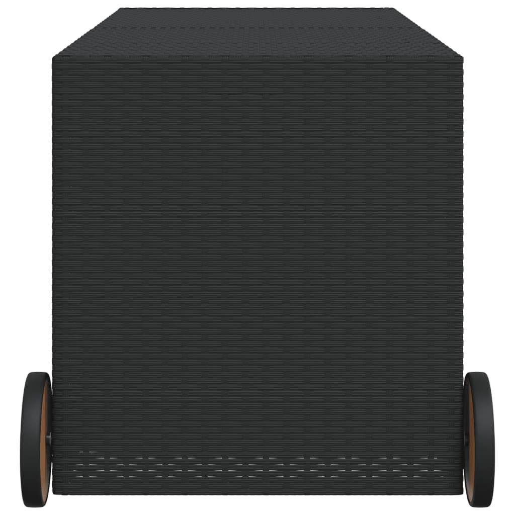ComfortXL - Coffre de Rangement Résine Tressée avec Roues pour Jardin Terrasse Noir 283L – ComfortXL Outdoor Living - Image 5