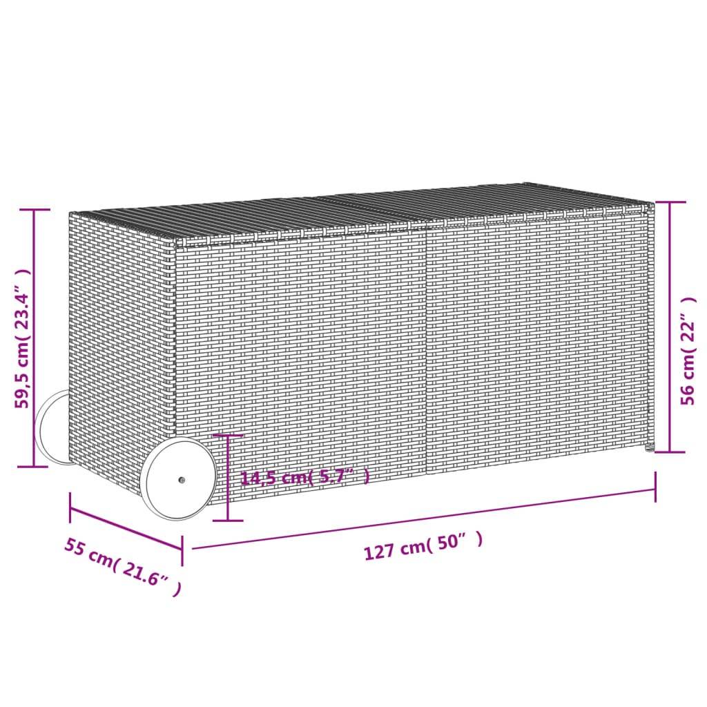 ComfortXL - Coffre de Rangement Résine Tressée avec Roues pour Jardin Terrasse Noir 283L – ComfortXL Outdoor Living - Image 4