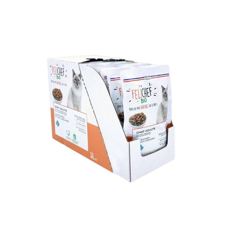 Felichef - PATEE BIO CHAT ADULTE STERILISE SAUMON - FELICHEF 12*85 g - Image 2