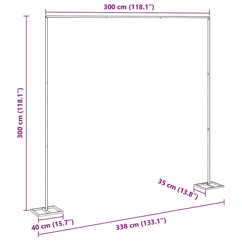 ComfortXL - Très grande arche carrée en acier doré pour cérémonie XXL 338x300 cm - ComfortXL Outdoor Living - Image 9
