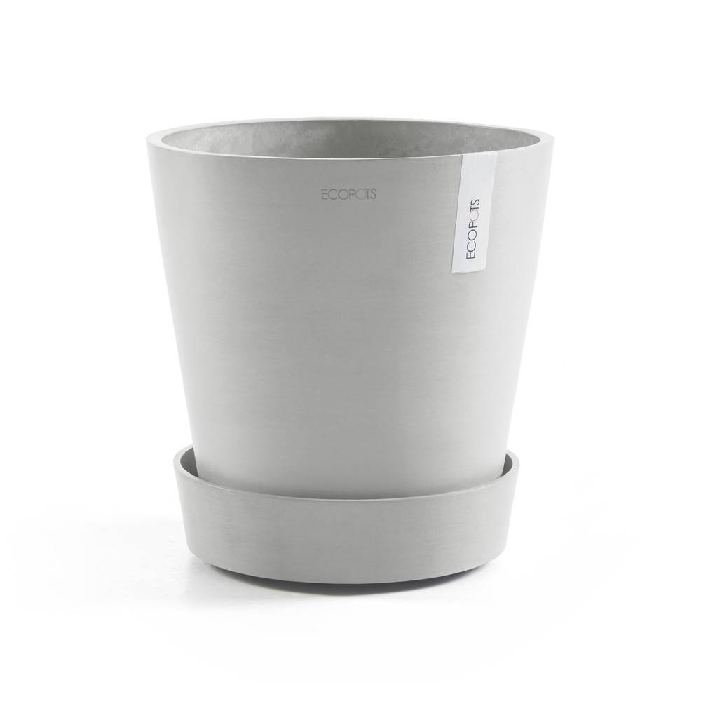Ecopots - Support à roulettes Wheels 30 Blanc Gris - Ø 28,7 x H. 8,3 cm ECOPOTS - Image 1