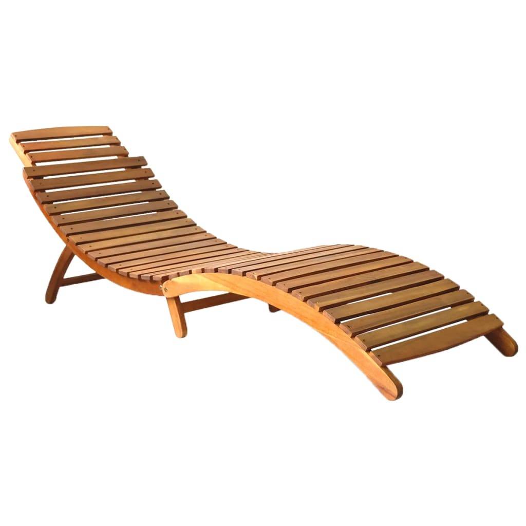 Helloshop26 - Lot de 2 transats chaise longue bain de soleil lit de jardin terrasse meuble d'extérieur avec coussins bois d'acacia solide - Image 1