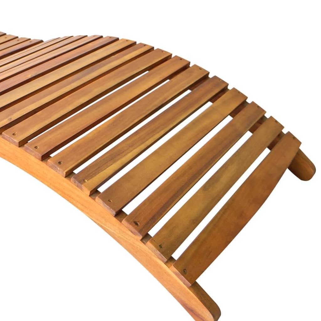 Helloshop26 - Lot de 2 transats chaise longue bain de soleil lit de jardin terrasse meuble d'extérieur avec coussins bois d'acacia solide - Image 4