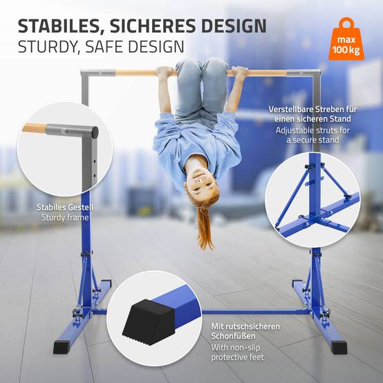 MCOM de salle de bain réglable en hauteur, bar de gym pour 3 ans, 92-150 cm MCOM de salle de bain réglable en hauteur, bar de gym pour 3 ans, 92-150 cm