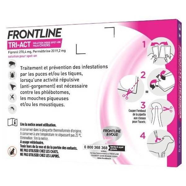 Frontline - FRONTLINE 3 pipettes Tri-Act pour chien de 20 a 40 kg - Image 2