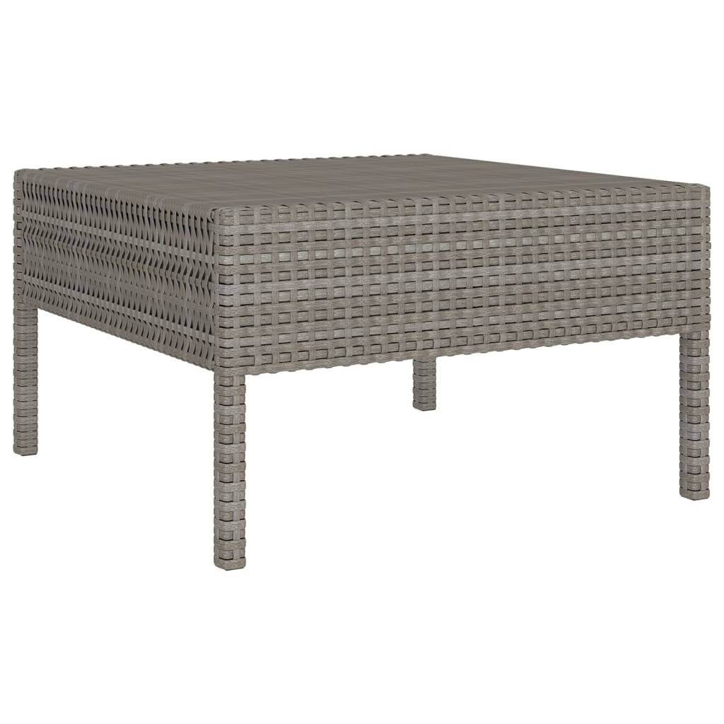 Helloshop26 - Salon de jardin meuble d'extérieur ensemble de mobilier 5 pièces avec coussins résine tressée gris - Image 4