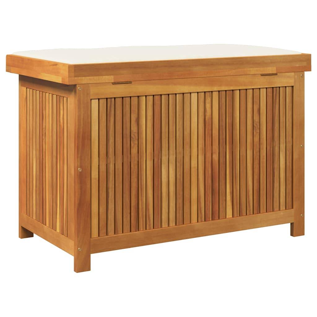 Coffre de jardin bois d'acacia naturel 90 x 50 x 60.5 cm - PANGIVO - Image 7