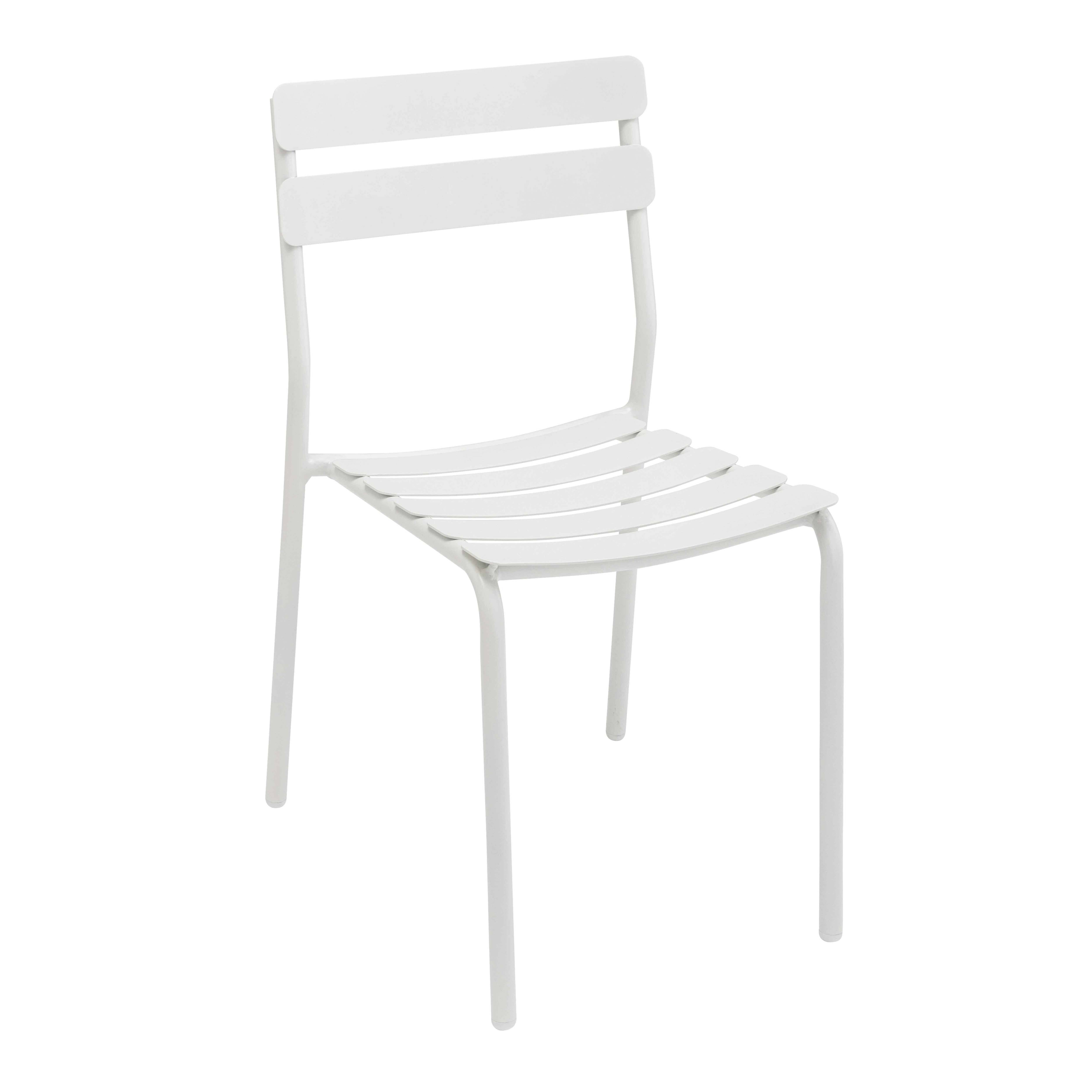 Oviala - Table de terrasse inclinable 60 x 60 cm et 2 chaises blanc Almada - Oviala - Image 6