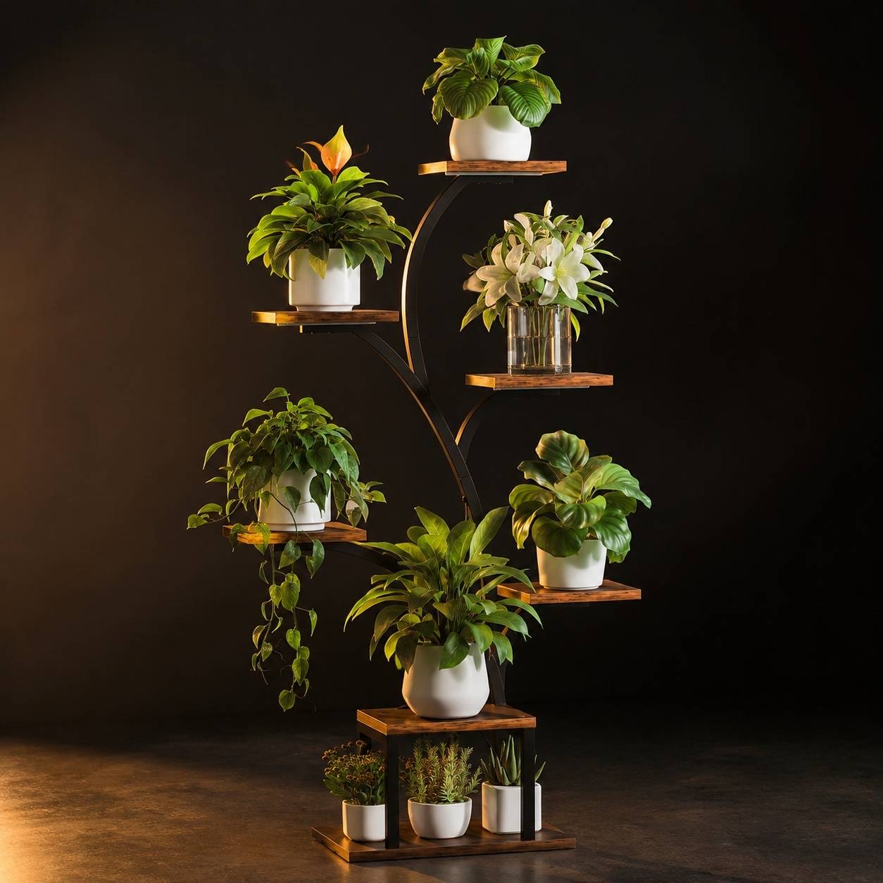Étagère Plante D'angle 7 Niveaux Avec Lumières De Croissance Full Spectrum Réglable Et Minuterie - Image 7
