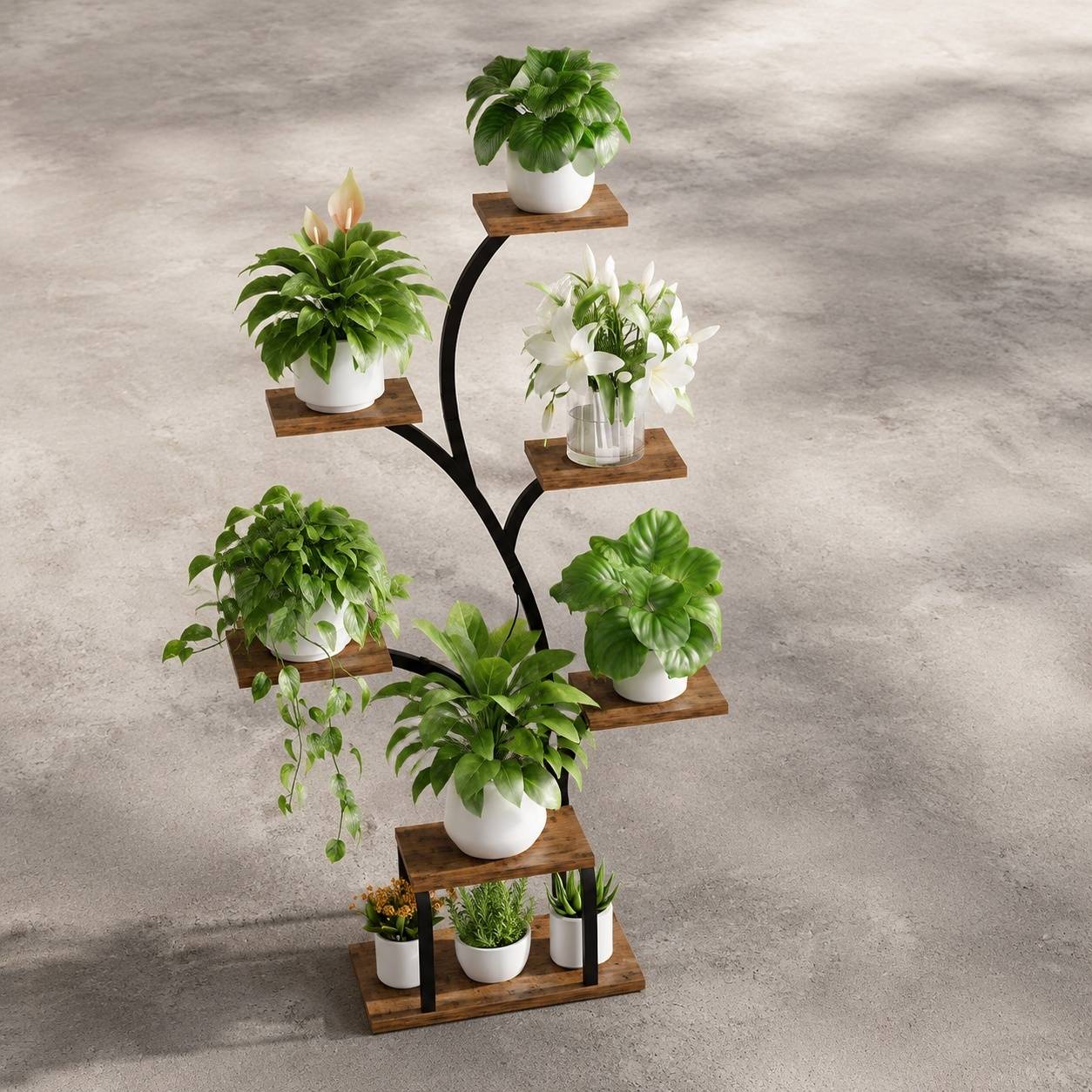Étagère Plante D'angle 7 Niveaux Avec Lumières De Croissance Full Spectrum Réglable Et Minuterie - Image 9