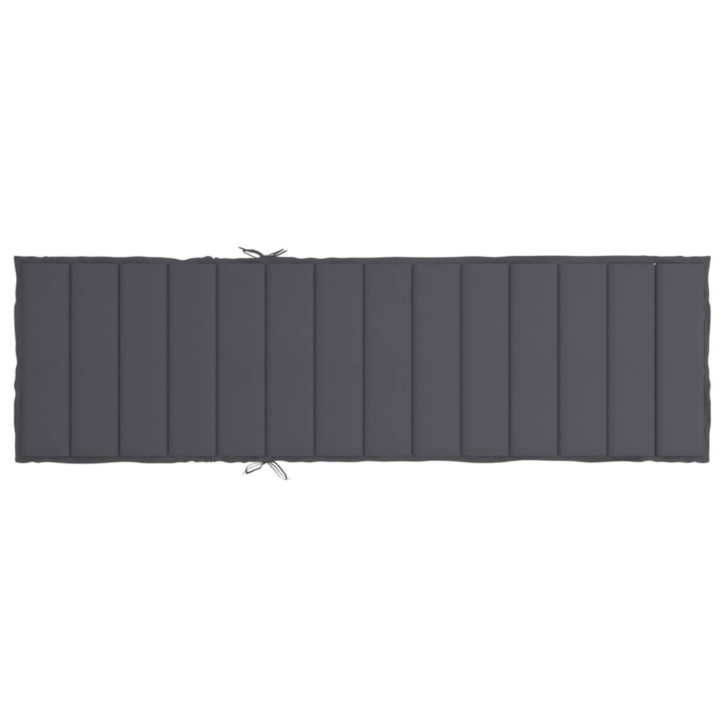 Coussin Bain de soleil | Coussin de chaise longue anthracite 200x50x3cm tissu oxford Maison Chic - Image 5
