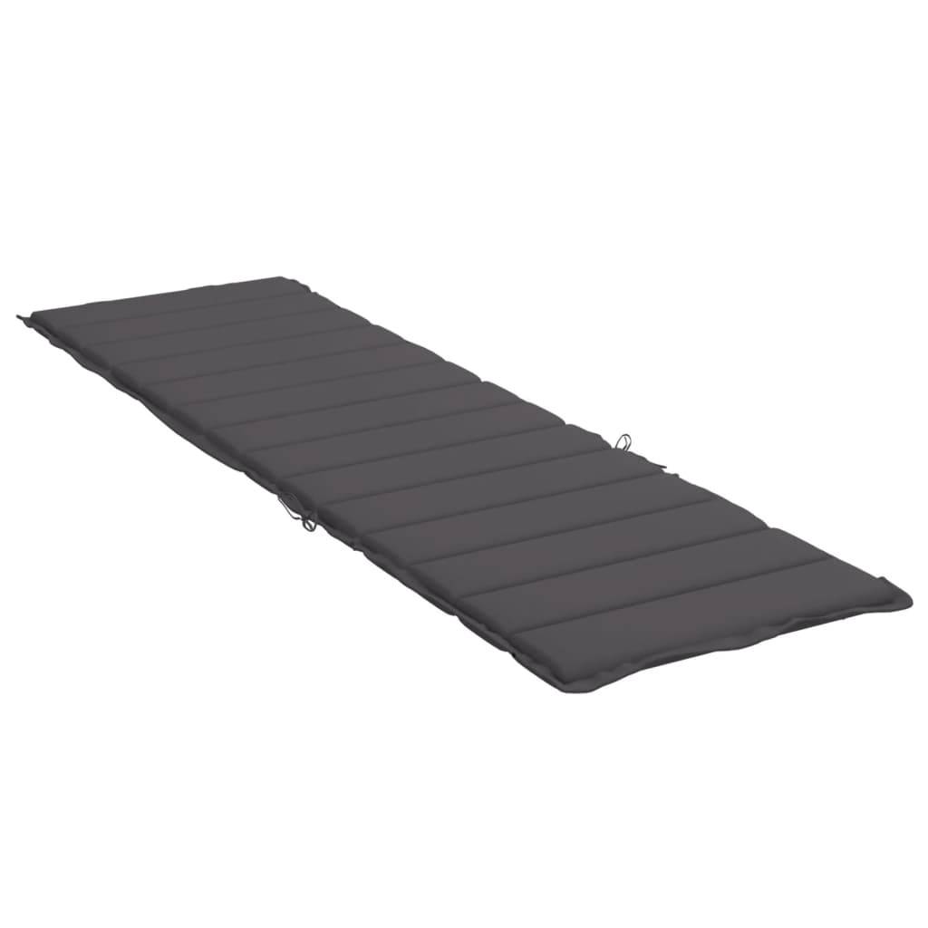 Coussin Bain de soleil | Coussin de chaise longue anthracite 200x50x3cm tissu oxford Maison Chic - Image 4