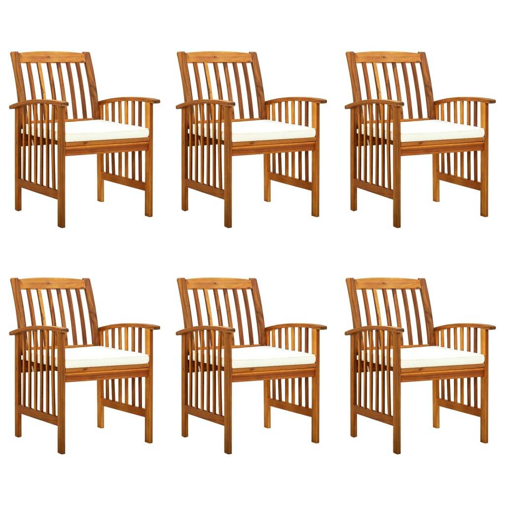 Chaise bois composite bois d'acacia avec finition huilée crème  61 x 64 x 90 cm  - p3 - Image 2