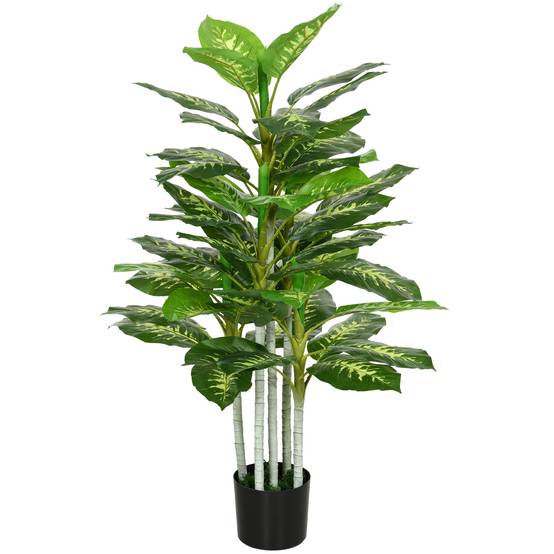 Plante Artificielle Calathea Plastique PE Décoration Intérieur 53 Feuilles 120cm Vert - ComfortXL Outdoor Living - Image 2