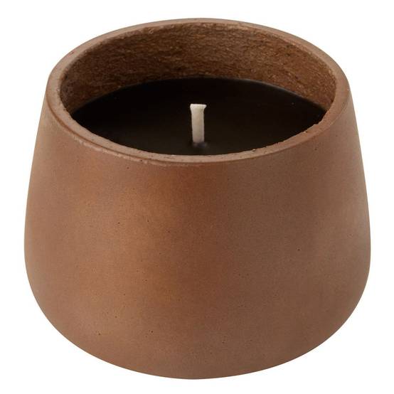 Bougie Extérieure Ciment "Brittney" 13cm Marron - Image 1