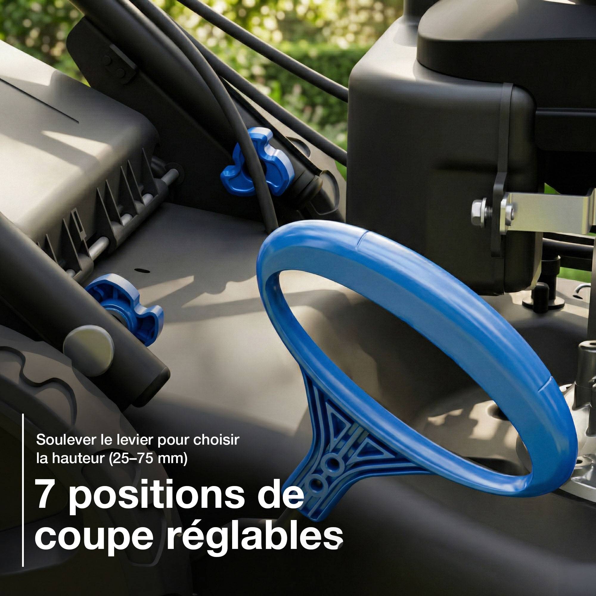 Tondeuse à Gazon Thermique Autotractée 46 cm 139 cm3 4-en-1 Bac 60 L HYM18150SPX Hyundai - Image 8