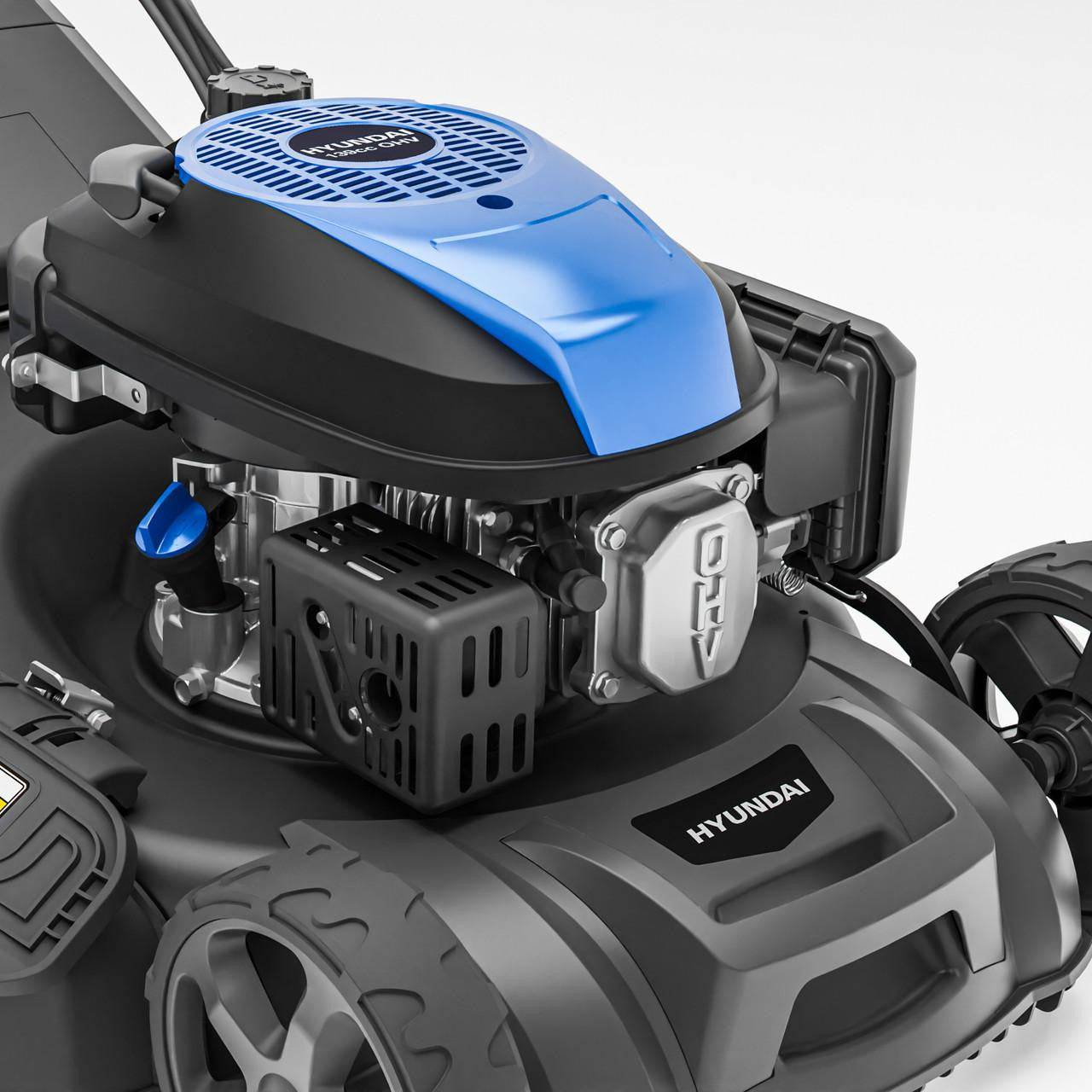 Tondeuse à Gazon Thermique Autotractée 46 cm 139 cm3 4-en-1 Bac 60 L HYM18150SPX Hyundai - Image 5