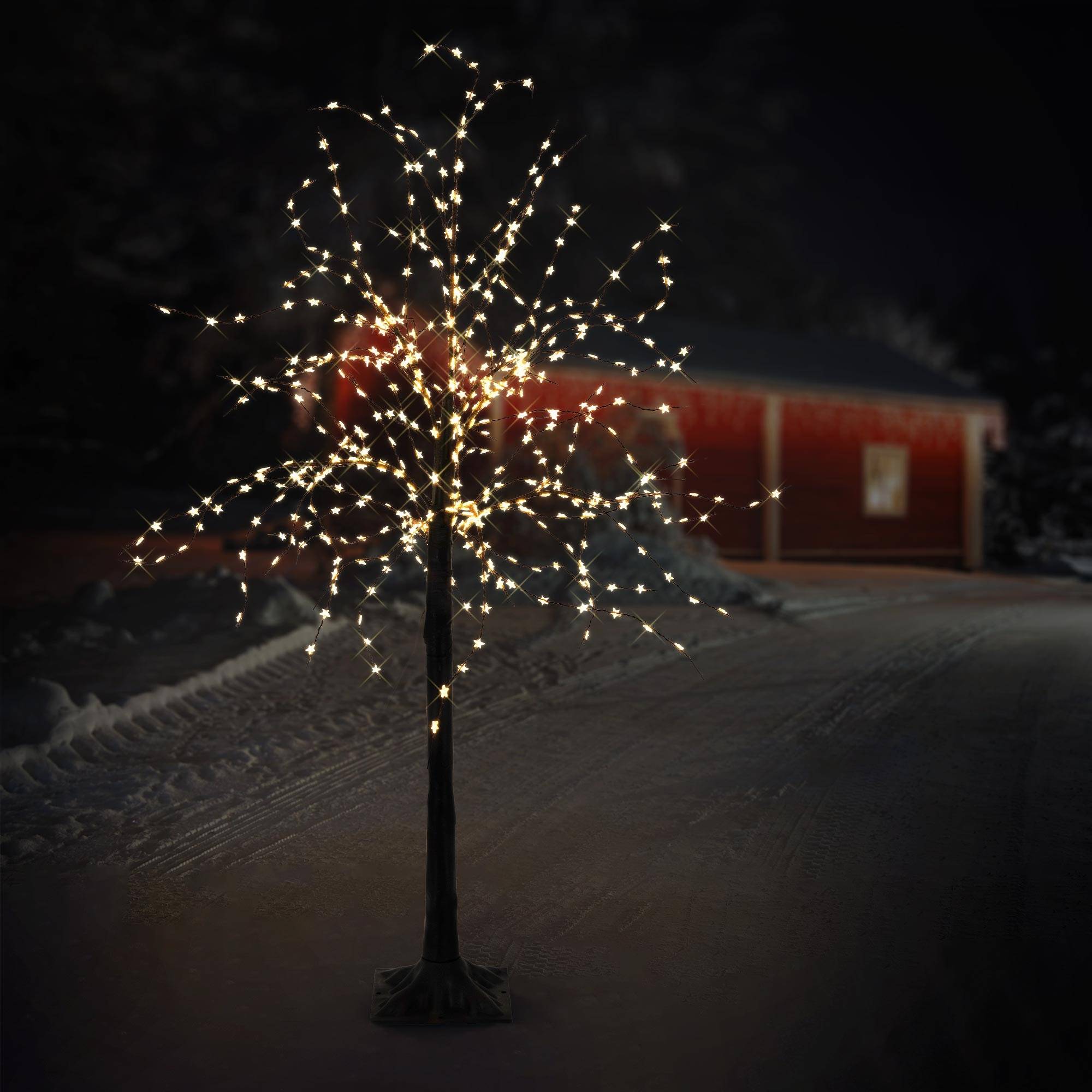 Arbre de Noël décoratif 120 cm avec 480 LED blanc chaud branches flexibles IP44 - Image 7