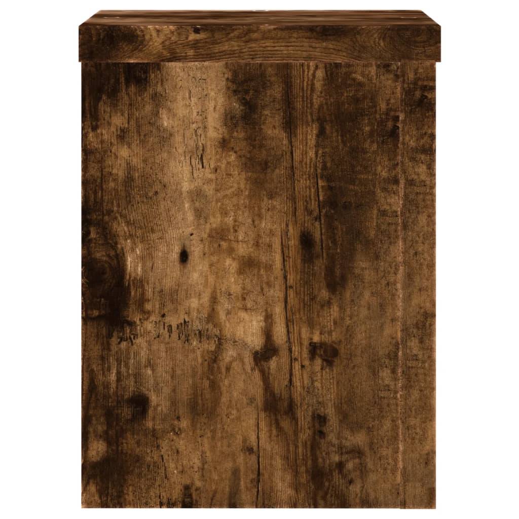 Supports pour plantes meuble fleurs lot de 2 bois d'ingénierie marron - Image 4