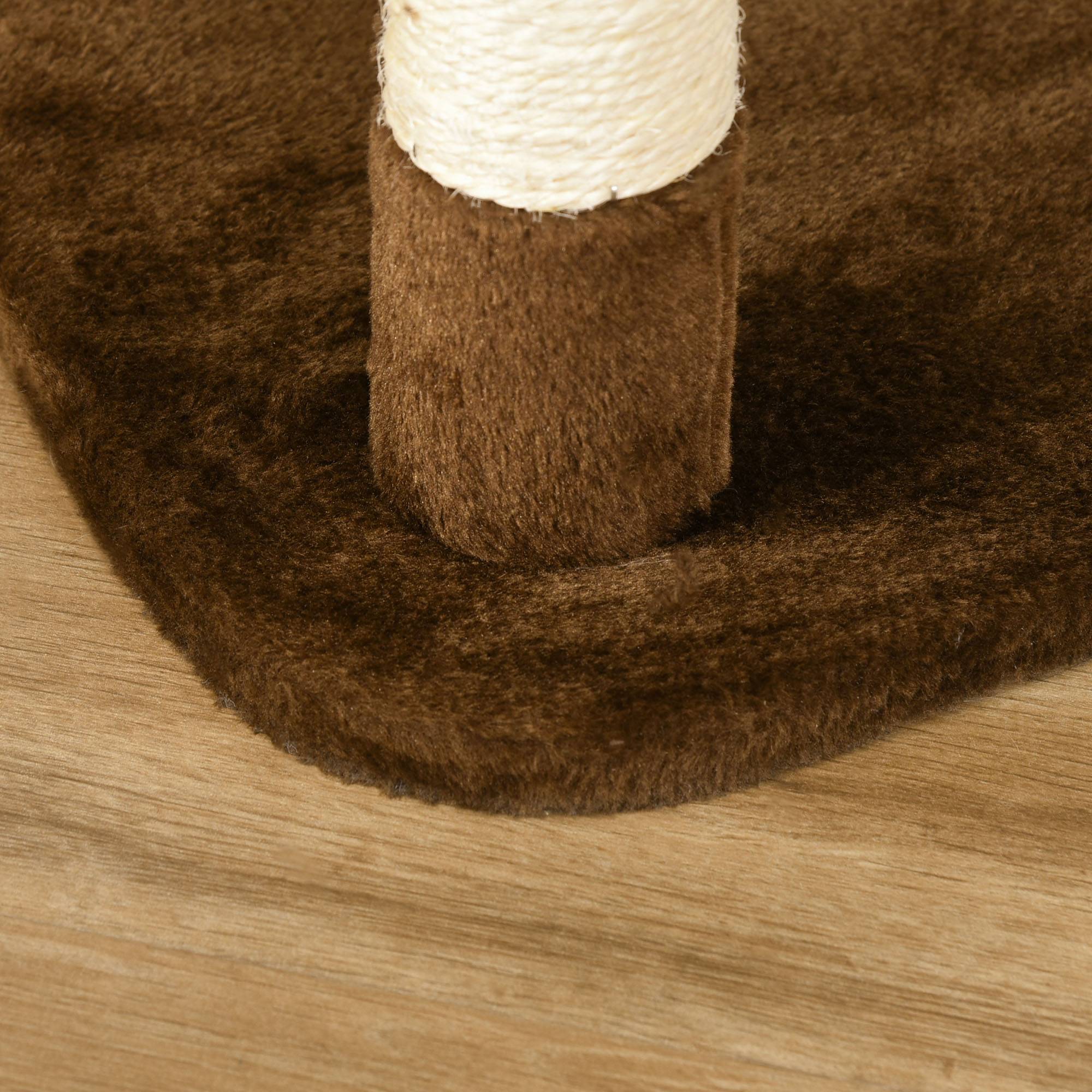 Sans Marque - Arbre à chat XXL avec niche, hamac, peluche, Brun, 65x50x153cm - Image 10