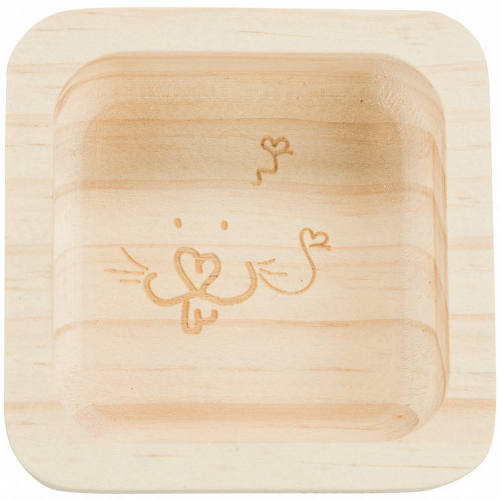 Trixie - Trixie - Bol en bois de 60 ml,  8 x 8 cm pour rongeurs - Image 2