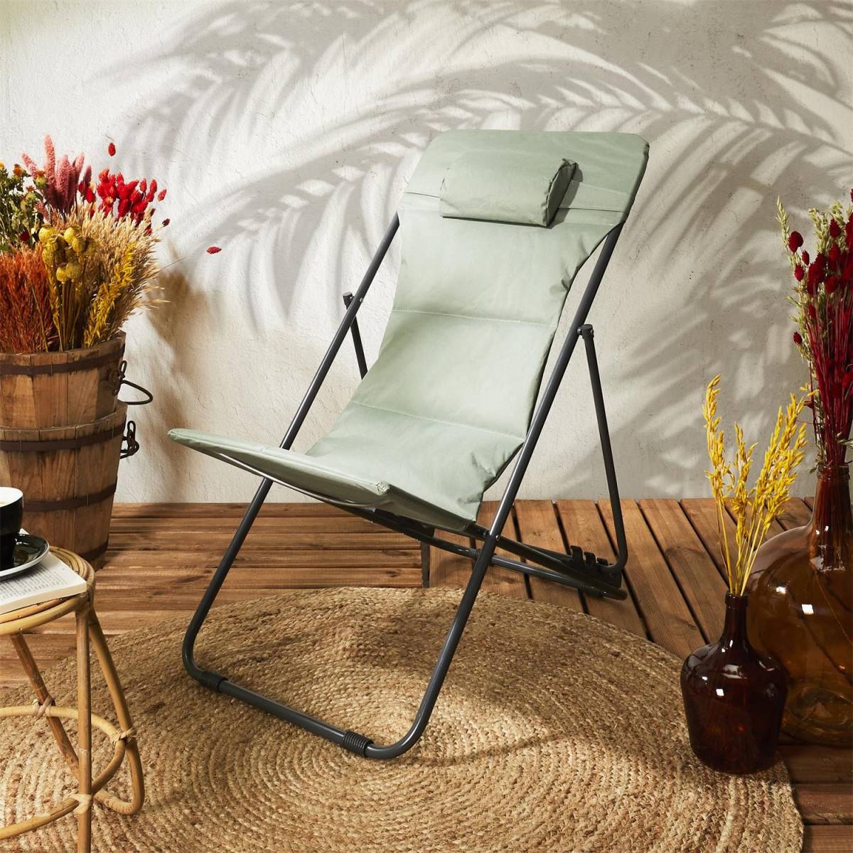 The Home Deco Factory - Transat en métal pliant Corfou - Image 7