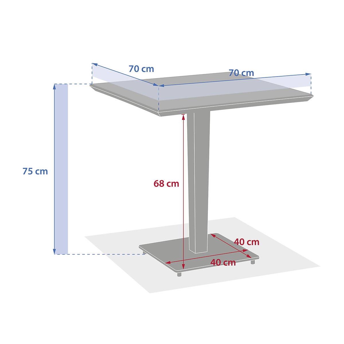 Hesperide - Table de jardin bistro "Lambada" céramique & graphite 2 places en acier et céramique Hespéride - Image 7