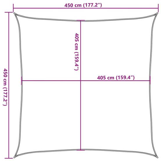 Voile d'ombrage PEHD Blanc 4,5 x 4,5 x 4,5 cm - PANGIVO - Image 10