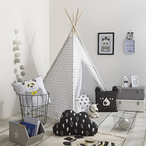 Tipi pour enfant coloris gris Atmosphera - Image 1