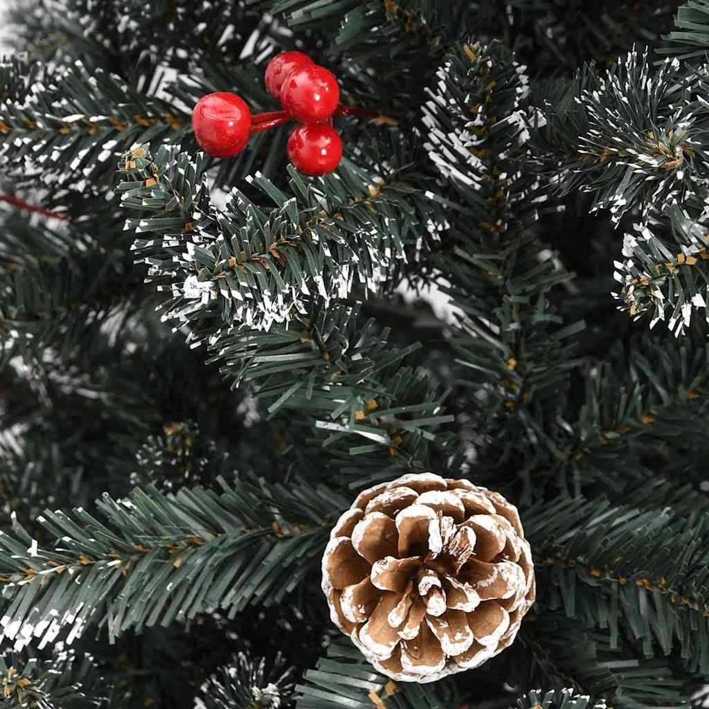 ComfortXL - Sapin de Noël Décoré Effet Enneigé 240 cm, avec Guirlande 300 LED et 120 Boules – ComfortXL Outdoor Living - Image 8
