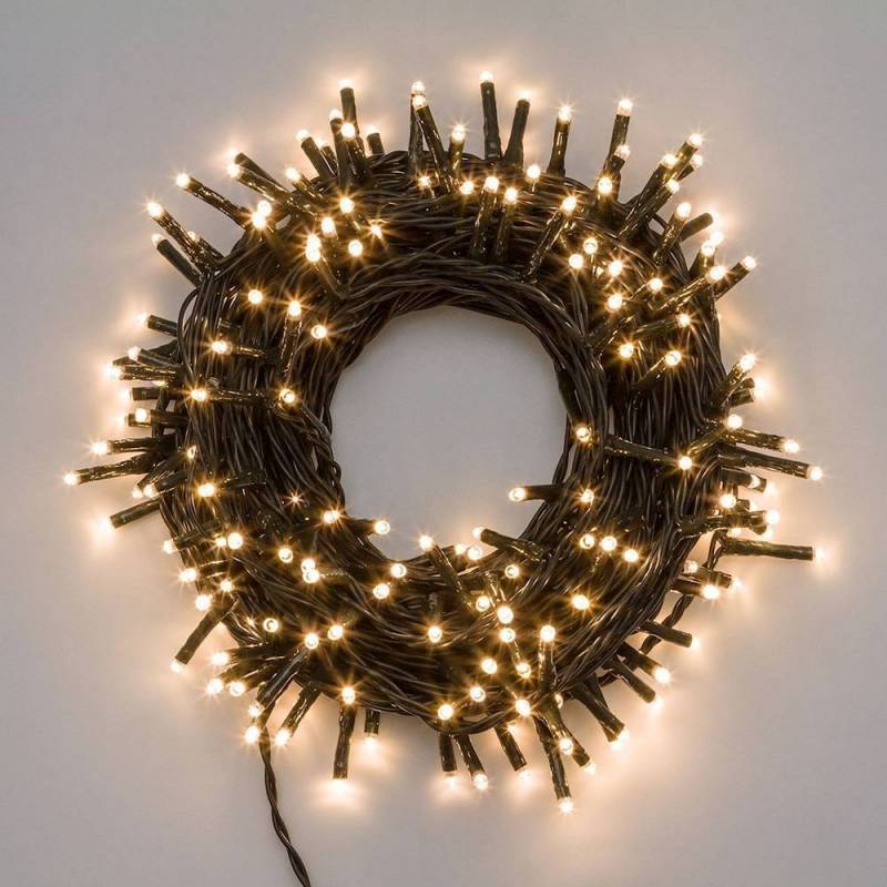 Lotti - Guirlande lumineuse 70M 1000 LED blanc chaud 8 modes d'animations câble vert 30V Lotti - Image 1
