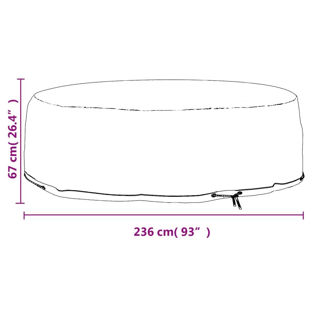 Maison Chic - Housse de protection | Couvercle de protection | Housse pour salon îlot 10 œillets Ø236x67 cm rond Maison Chic - Image 7