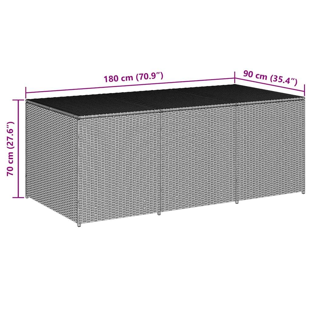 Coffre de Jardin XXL Résine Tressée Grande Capacité pour Terrasse Gris 180x90x70 cm – ComfortXL Outdoor Living - Image 8