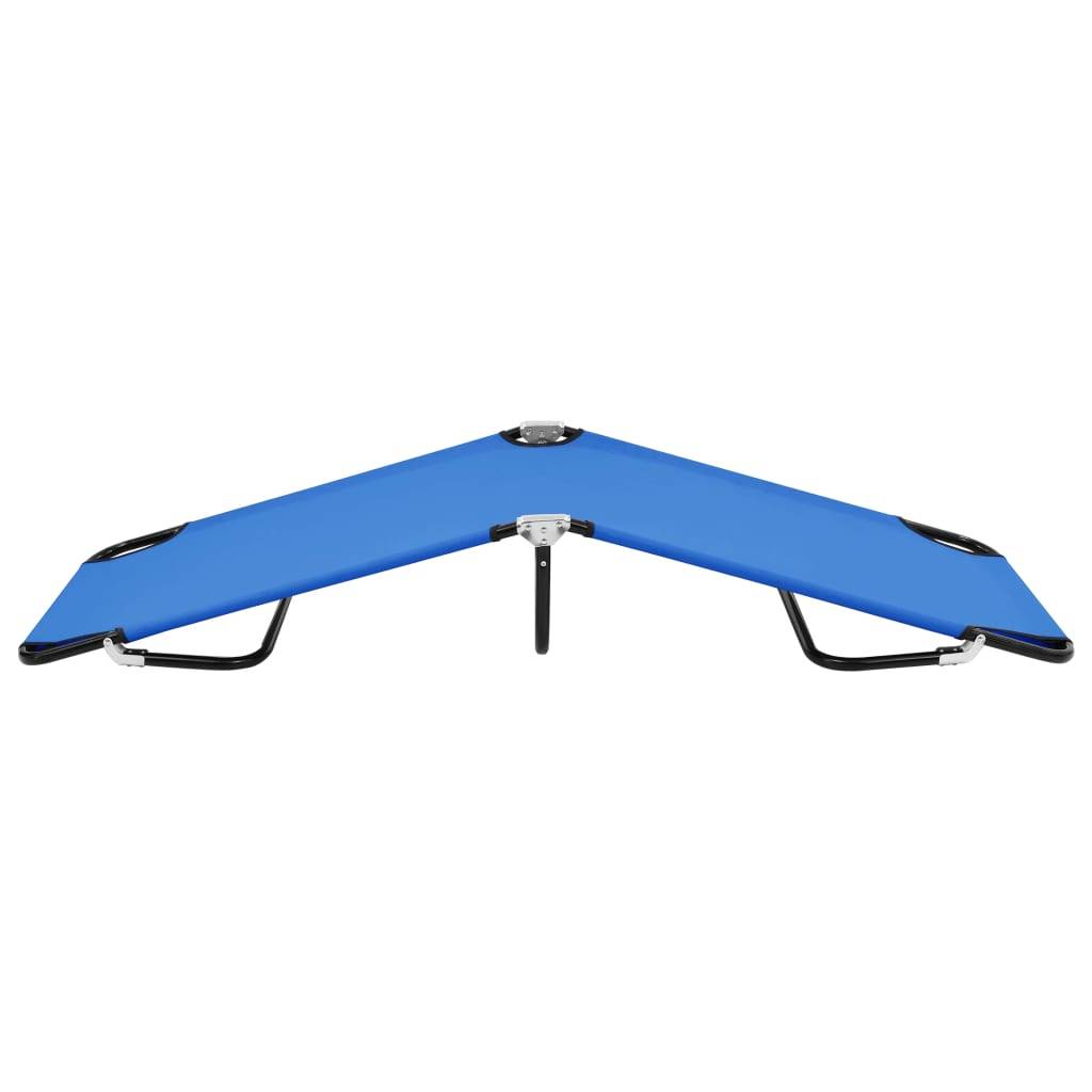 Maison Chic - Bain de soleil pliable - Transat - Chaise longue Bleu Acier - MEUBLE PRO - Image 3