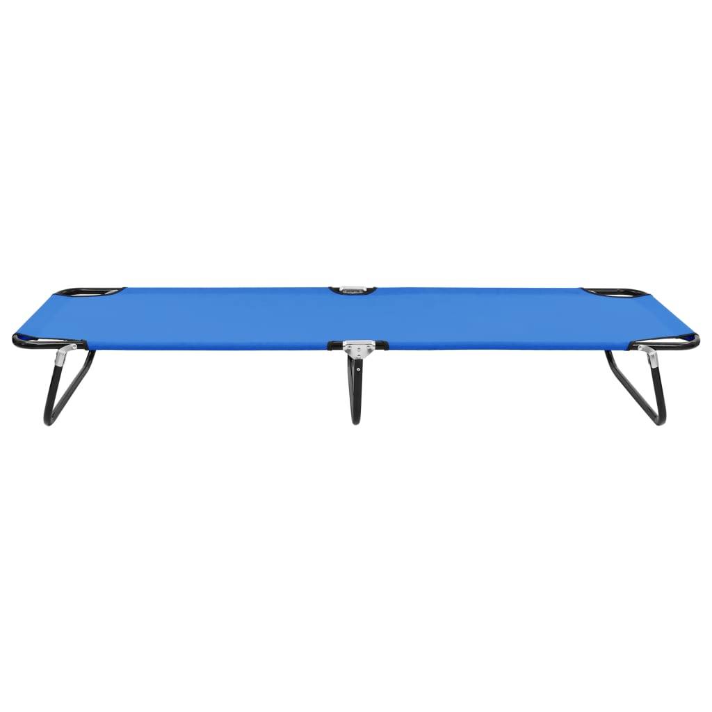 Maison Chic - Bain de soleil pliable - Transat - Chaise longue Bleu Acier - MEUBLE PRO - Image 1