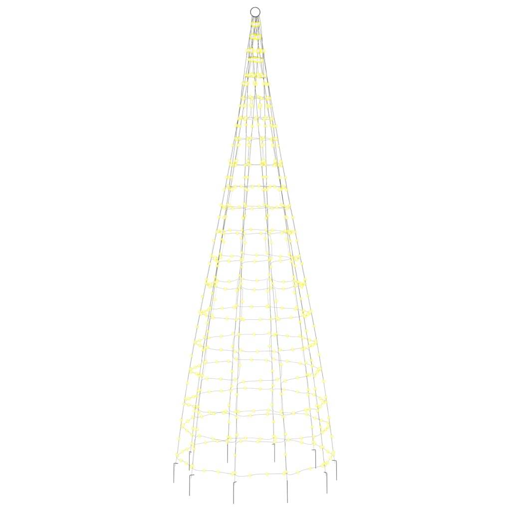 Sapin De Noël - Arbre de Noël lumineux sur mât de drapeau 550 LED blanc 300 cm - Image 4