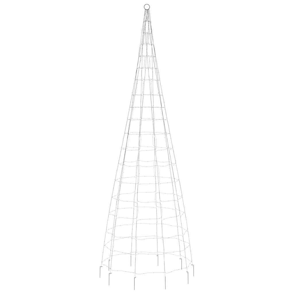 Sapin De Noël - Arbre de Noël lumineux sur mât de drapeau 550 LED blanc 300 cm - Image 5