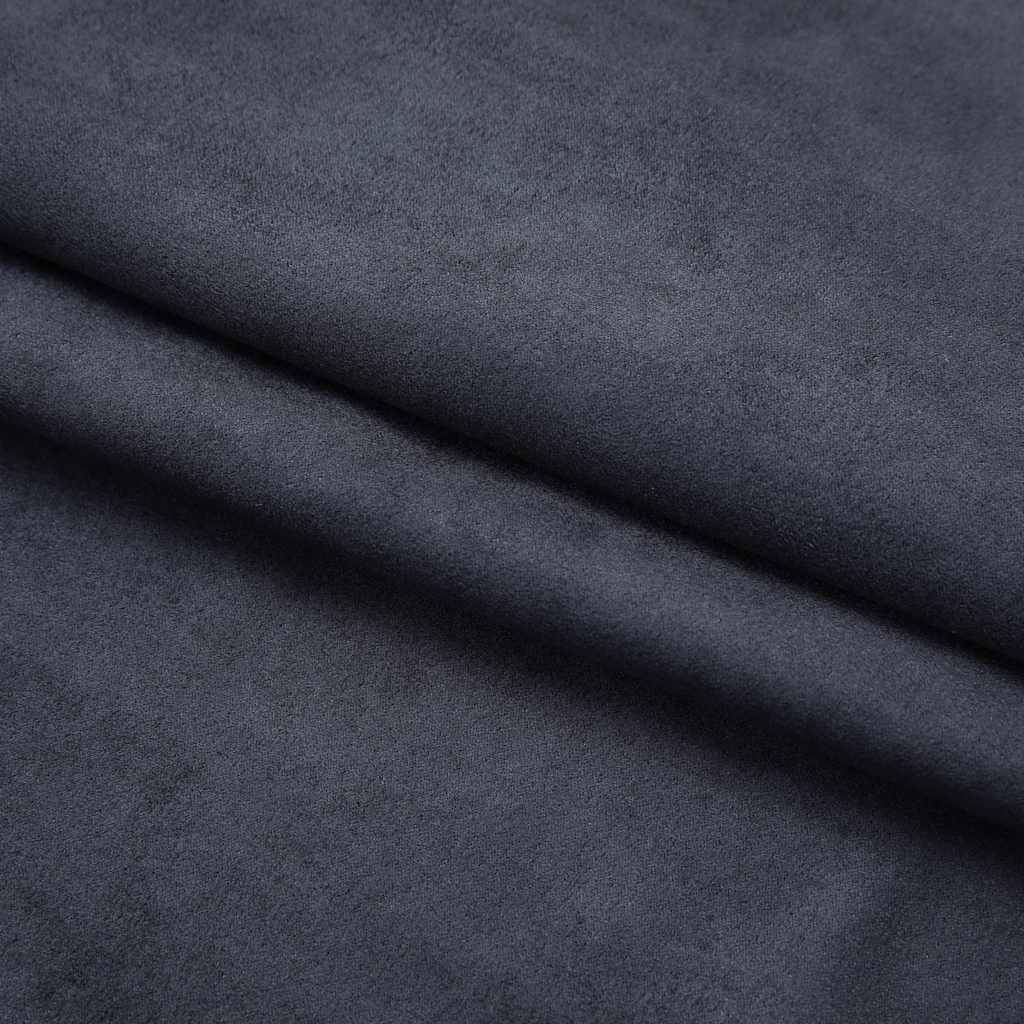 Rideaux occultants - Panneaux de rideau avec crochets 2 pcs Anthracite 140x245 cm - Image 4