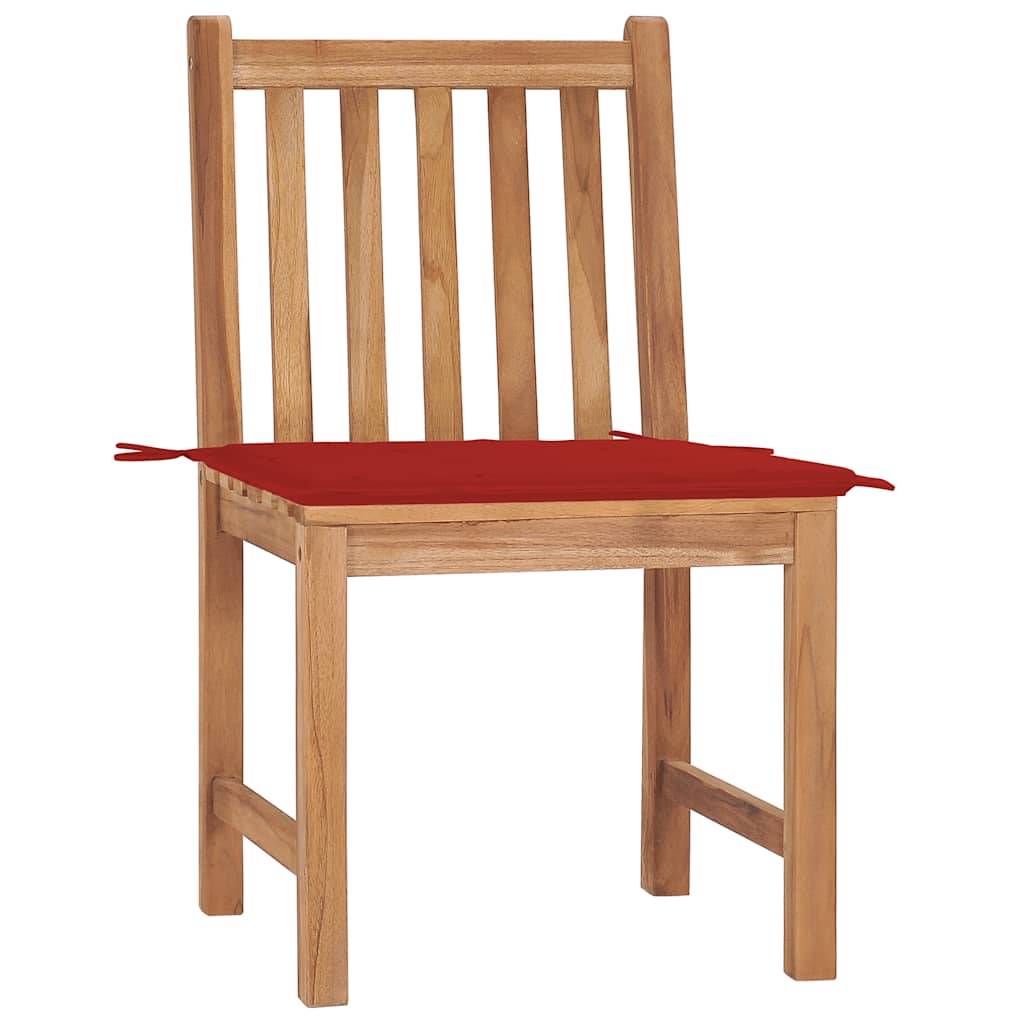 PANGIVO - Chaise de jardin bois teck rouge 50 x 53 x 90 cm - PANGIVO - Image 2