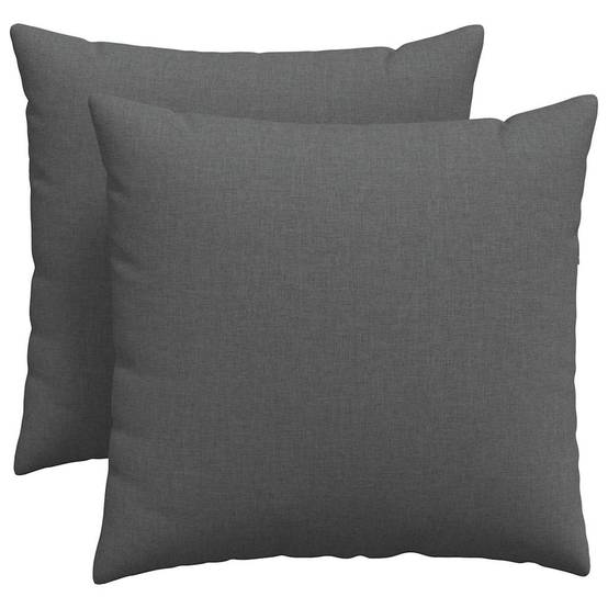 Lot de 2 Coussins en Tissu Confortable avec Housse Amovible pour Salon Chambre Gris Foncé 50x50 cm – ComfortXL Outdoor Living - Image 2