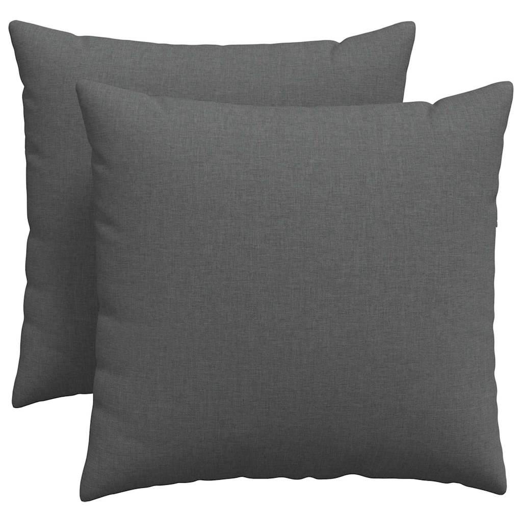 Lot de 2 Coussins en Tissu Confortable avec Housse Amovible pour Salon Chambre Gris Foncé 50x50 cm – ComfortXL Outdoor Living - Image 2