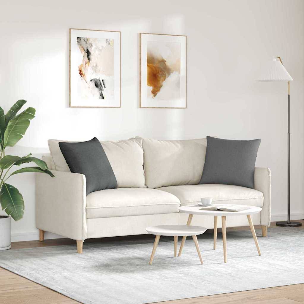 Lot de 2 Coussins en Tissu Confortable avec Housse Amovible pour Salon Chambre Gris Foncé 50x50 cm – ComfortXL Outdoor Living - Image 4