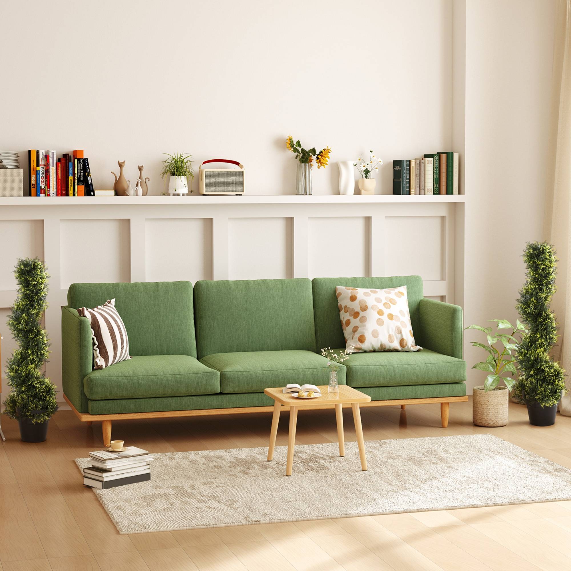Plante spirale artificielle, cèdre spiralé en pot, 90cm, déco int/ext, vert - Image 4